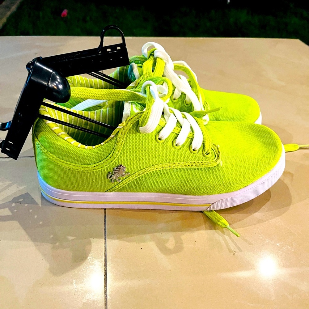 Vlado Spectro Mens Canvas Fashion Sneakers Lime Green 7 Lace Up